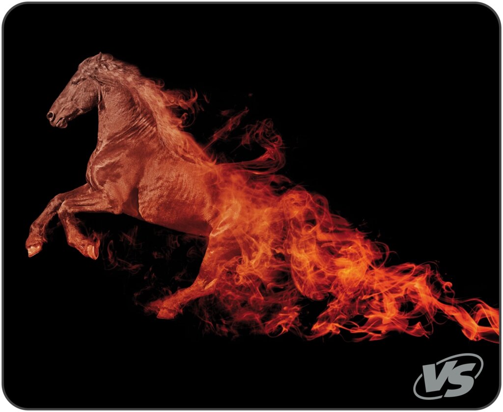 Коврик VS для компьютерной мыши "Flames", Лошадь (240*320*3мм), ткань+резин. основан VS_A4802 ##от компании## Медиамир - ##фото## 1