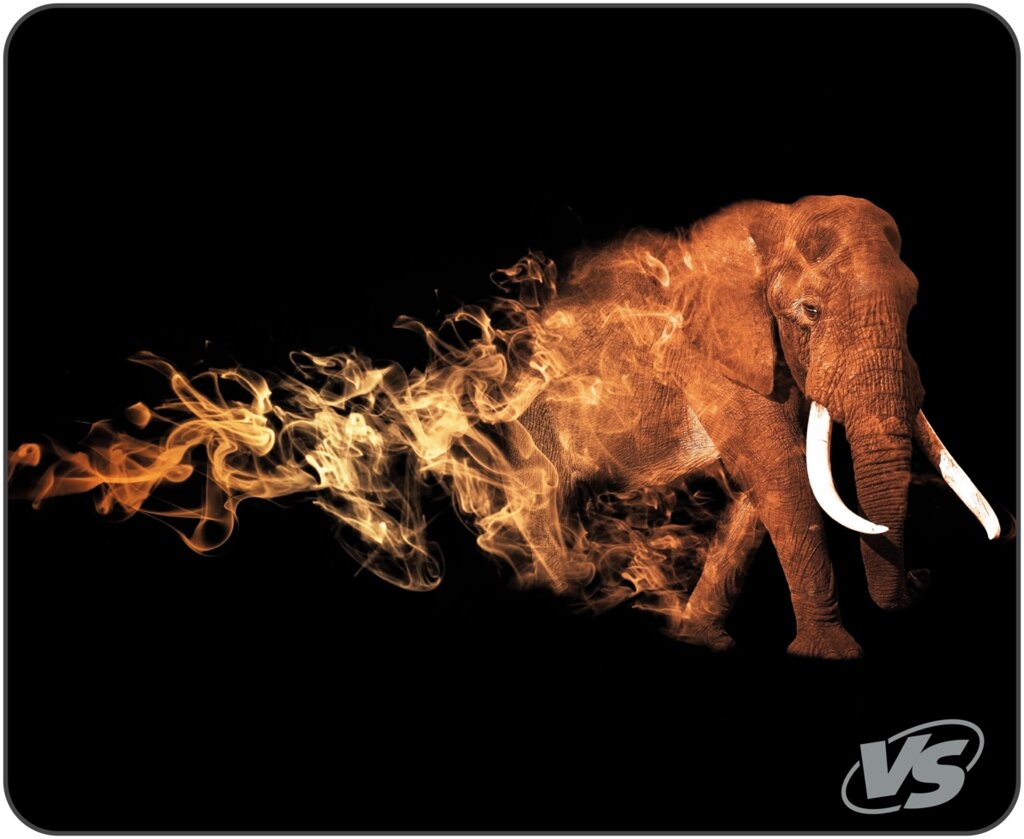 Коврик VS для компьютерной мыши "Flames", Слон (240*320*3мм), ткань+резин. основан VS_A4758 ##от компании## Медиамир - ##фото## 1