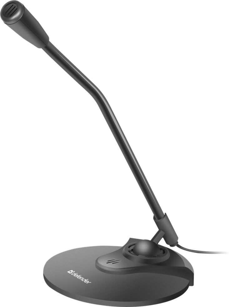 Микрофон Defender MIC-117 черный, настольный, кабель 1,8 м (64117) от компании Медиамир - фото 1