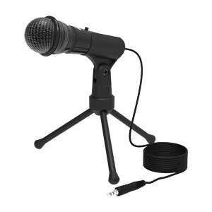 Микрофон RITMIX RDM-120 Black настольный, съемный на штативе, jack 3.5 мм, коробка