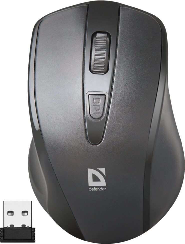 Мышь беспроводная Defender Datum MM-265 черный,3 кнопки,1600 dpi (52265) от компании Медиамир - фото 1