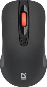 Мышь беспроводная Defender Nexus MS-195 черный,4 кнопки,800-1600 dpi 2*AAA коробка (52195)