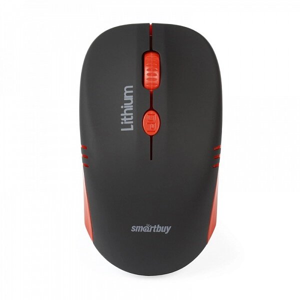 Мышь беспроводная SmartBuy 344 ONE черно-красная с зарядкой от USB (SBM ...