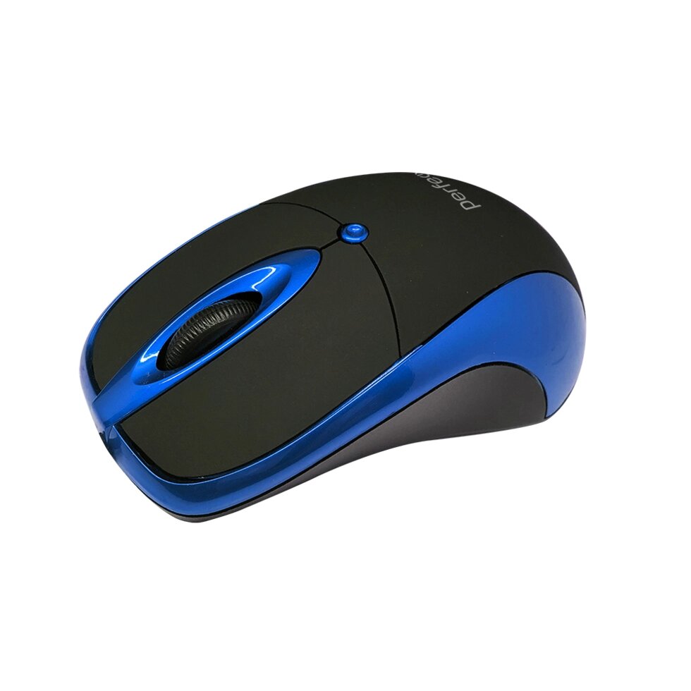Мышь проводная Perfeo ORION, 3 кн, DPI 1000, USB, чёрн/синий PF_A4792 от компании Медиамир - фото 1