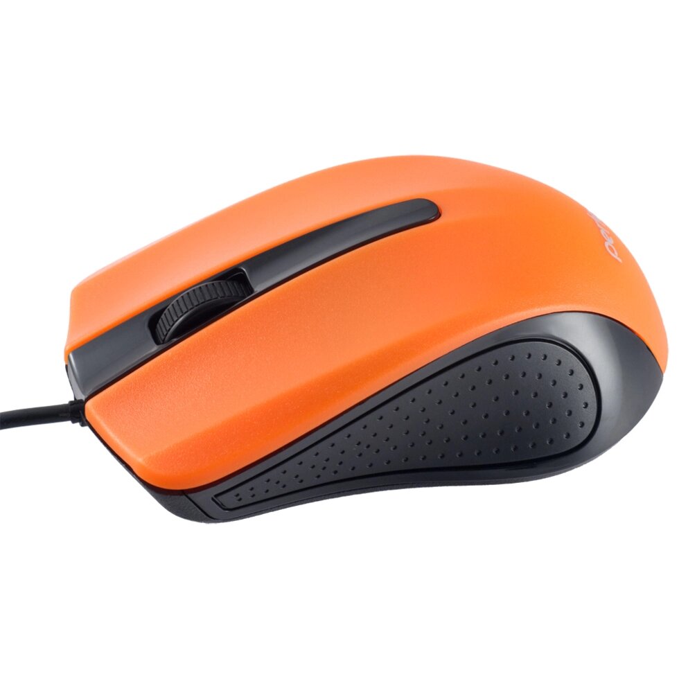 Мышь проводная Perfeo RAINBOW, 3 кн, USB, 1,8м, чёрно-оранжевая (PF_3441) от компании Медиамир - фото 1