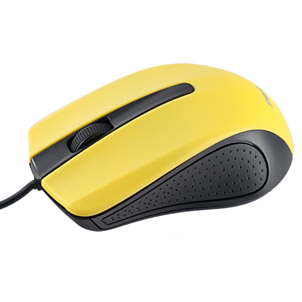 Мышь проводная Perfeo RAINBOW, 3 кн, USB, 1,8м, чёрно-жёлтая (PF_3443) от компании Медиамир - фото 1
