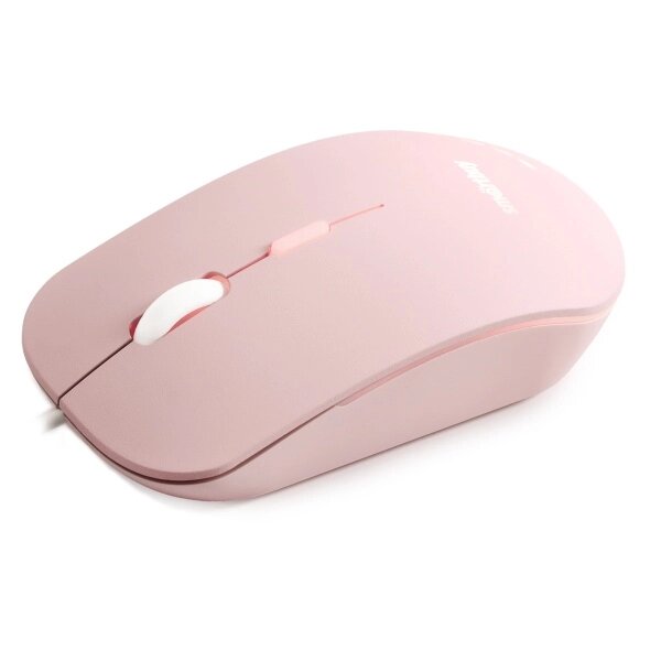 Мышь проводная Smartbuy 288-P беззвучная с подсветкой, розовая (SBM-288-P)/40 от компании Медиамир - фото 1