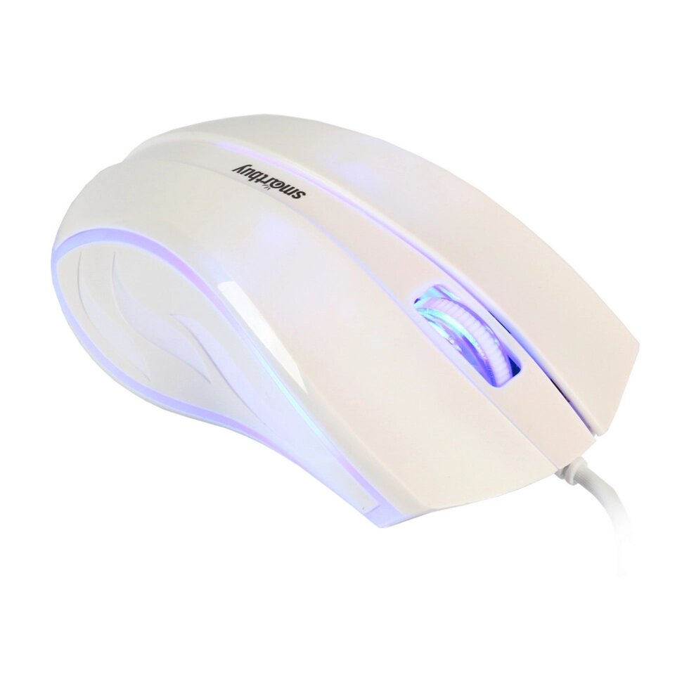 Мышь проводная Smartbuy 338 ONЕ USB белая, с подсветкой (SBM-338-W) /40 ##от компании## Медиамир - ##фото## 1