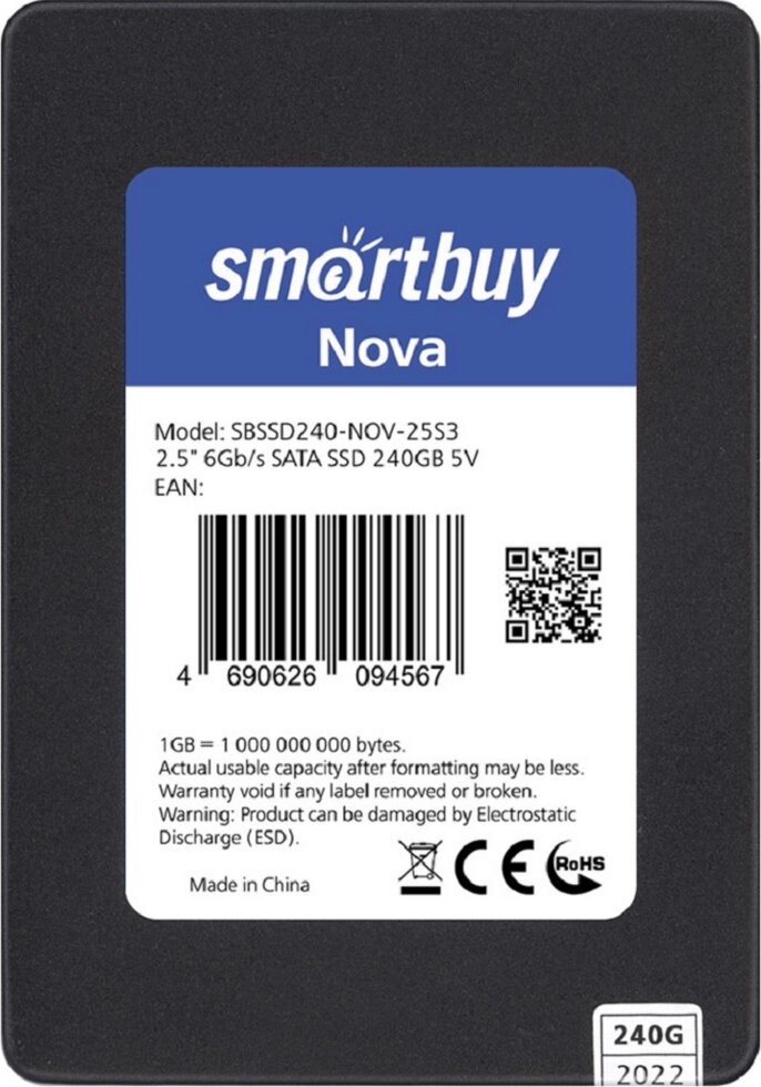 Накопитель 2,5" SSD Smartbuy Nova 240GB SATA3  TLC от компании Медиамир - фото 1