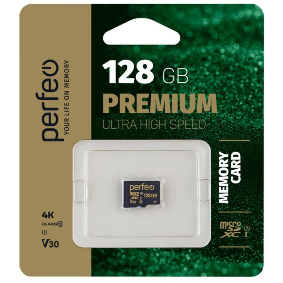Perfeo microSDXC 128GB High-Capacity (Class 10) UHS-3 V30 w/o Adapter от компании Медиамир - фото 1