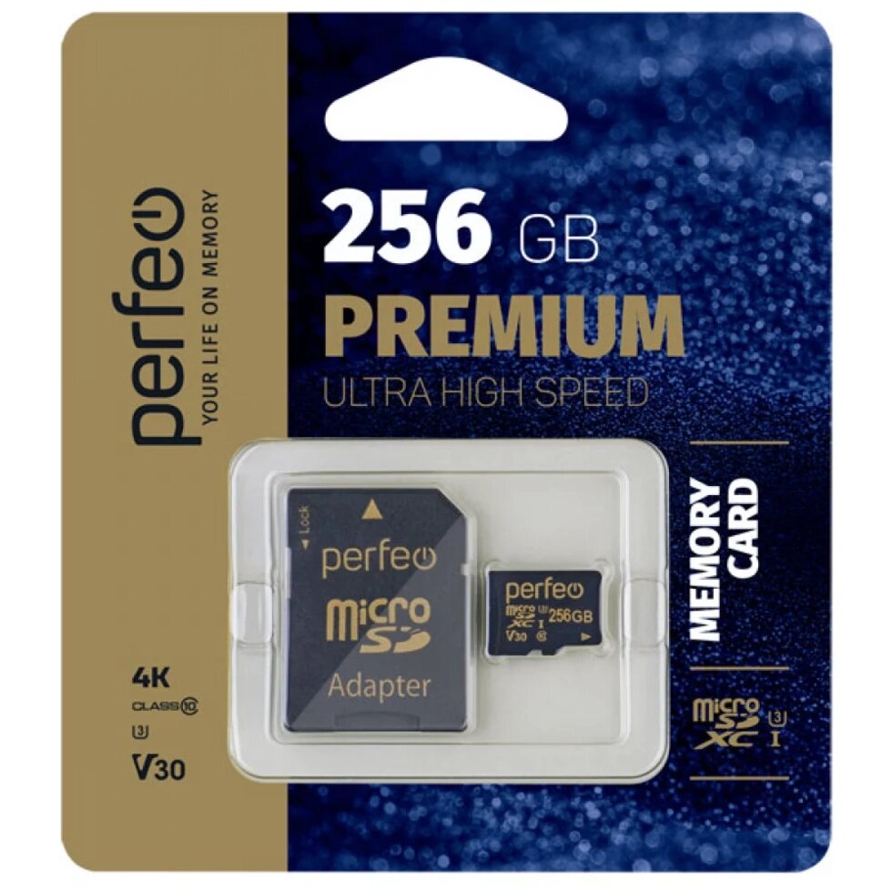 Perfeo microSDXC 256GB High-Capacity (Class 10) UHS-3 V30 от компании Медиамир - фото 1