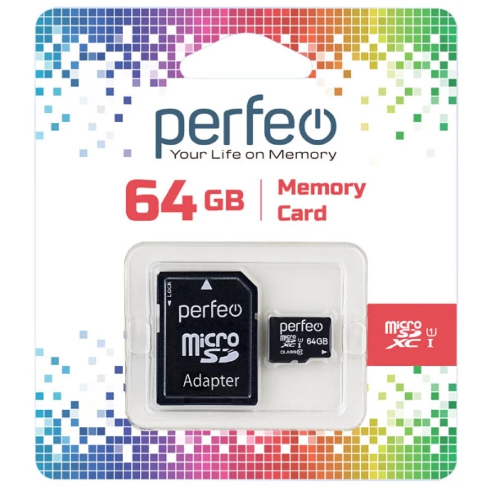 Perfeo microSDXC 64GB High-Capacity (Class 10) UHS-1 (без адаптеров) ##от компании## Медиамир - ##фото## 1