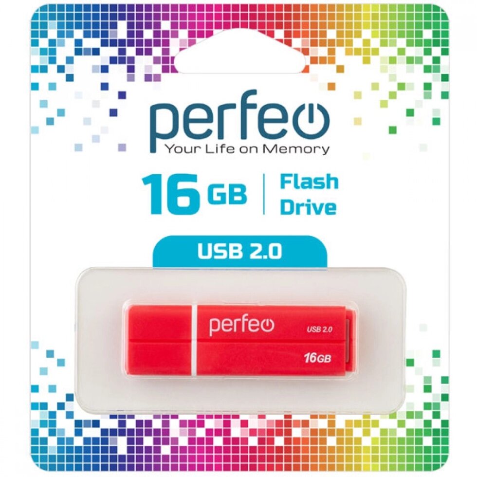 Perfeo USB 16GB C01G2 Red ##от компании## Медиамир - ##фото## 1
