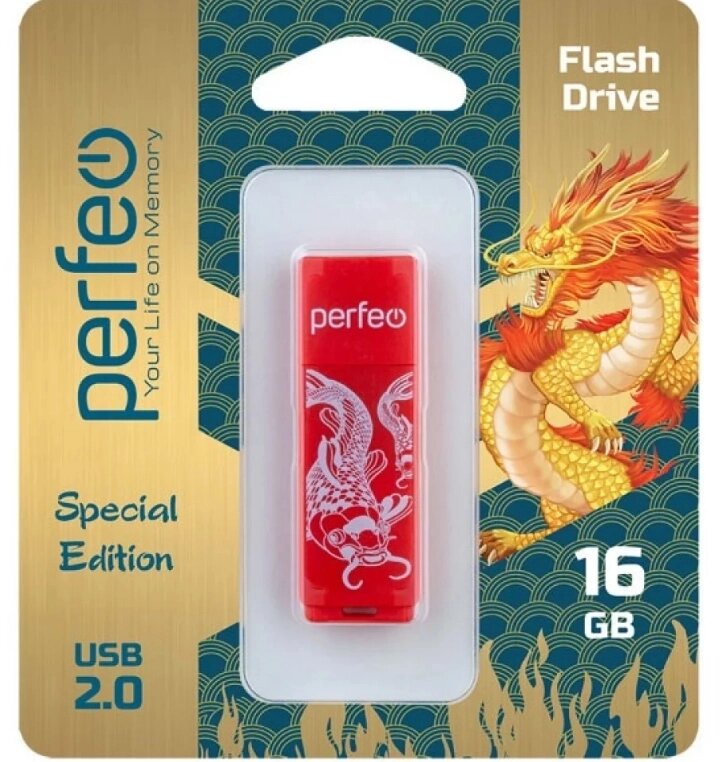 Perfeo USB 16GB C04 Red Koi Fish от компании Медиамир - фото 1