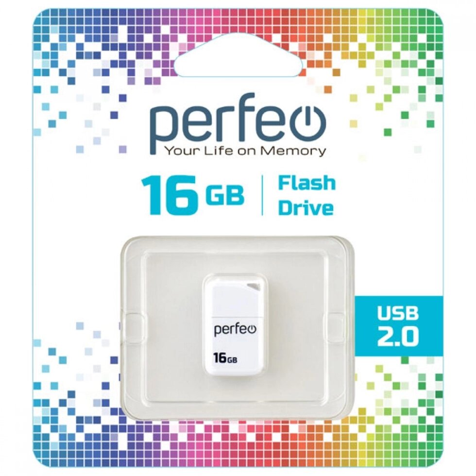 Perfeo USB 16GB M03 White Mini Series от компании Медиамир - фото 1