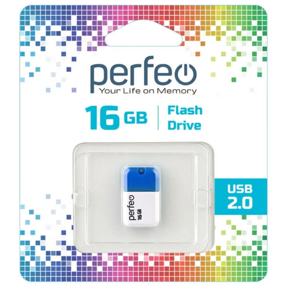 Perfeo USB 16GB M04 Blue Mini Series ##от компании## Медиамир - ##фото## 1