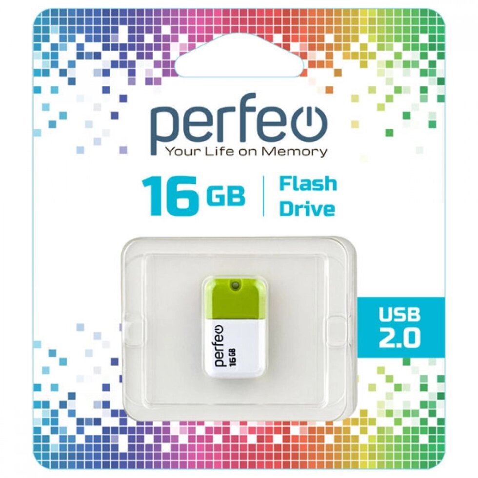 Perfeo USB 16GB M04 Green Mini Series от компании Медиамир - фото 1