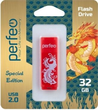 Perfeo USB 32GB C04 Red Phoenix от компании Медиамир - фото 1