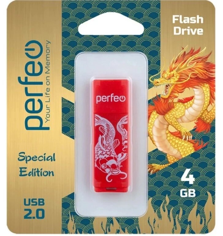Perfeo USB 4GB C04 Red Koi Fish от компании Медиамир - фото 1