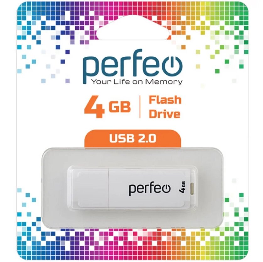 Perfeo USB 4GB C04 White ##от компании## Медиамир - ##фото## 1