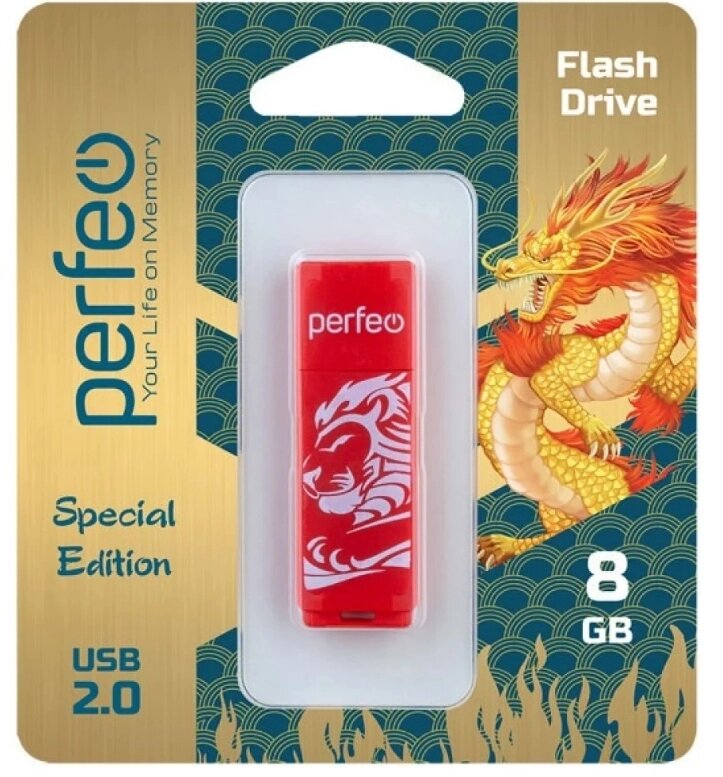 Perfeo USB 8GB C04 Red Lion от компании Медиамир - фото 1