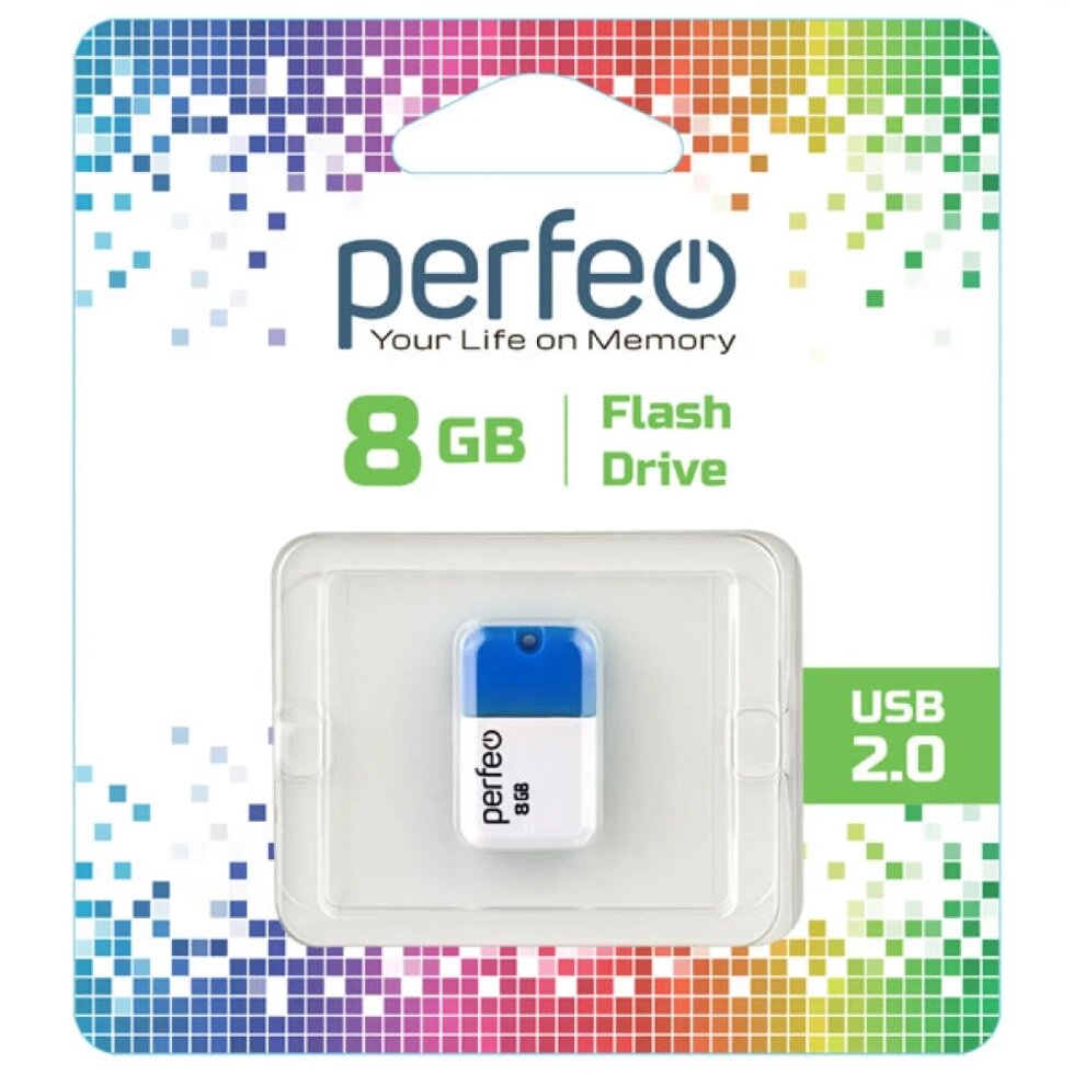 Perfeo USB 8GB M04 Blue Mini Series ##от компании## Медиамир - ##фото## 1