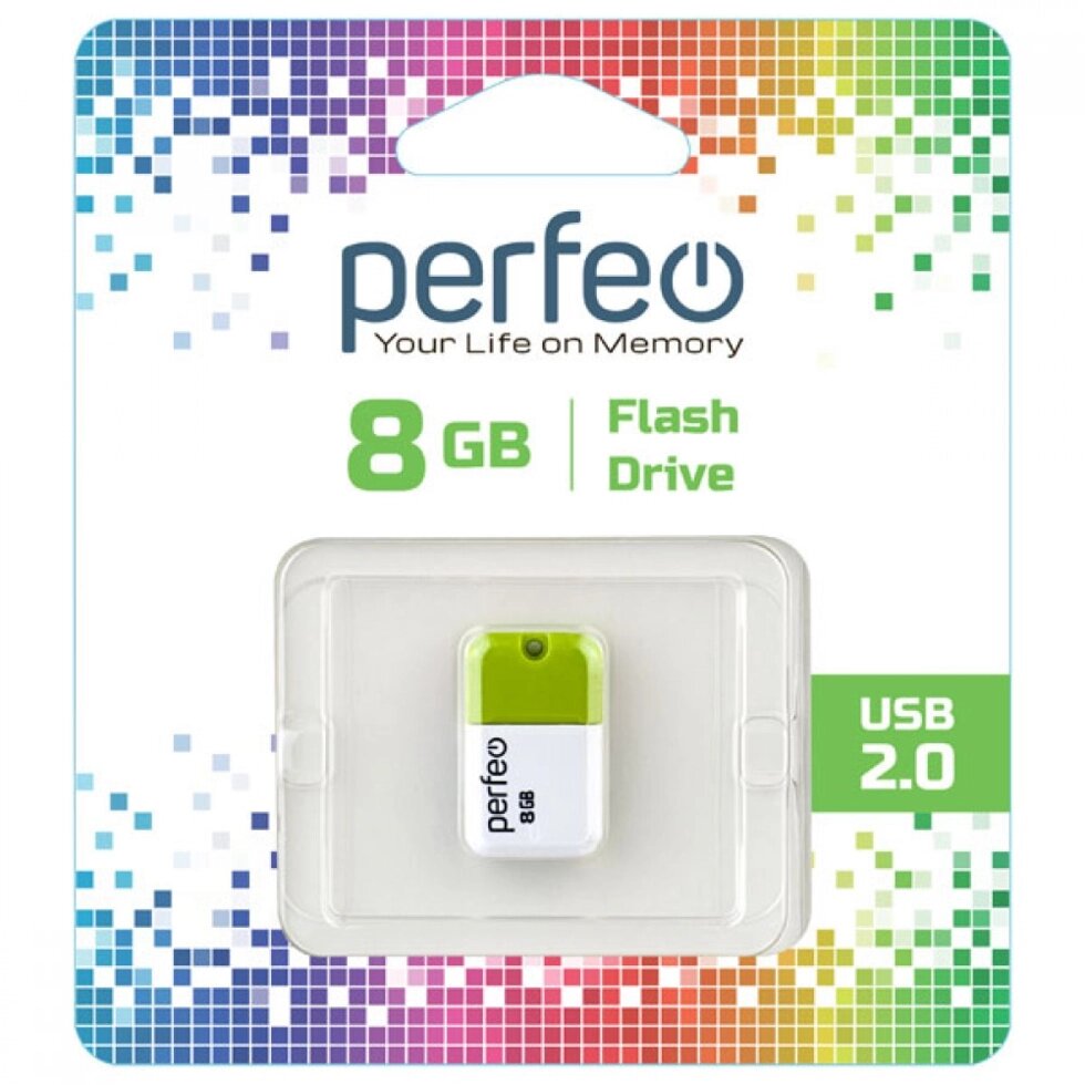 Perfeo USB 8GB M04 Green Mini Series ##от компании## Медиамир - ##фото## 1