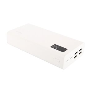 Внешний аккумулятор Perfeo MOUNTAINS 30000 mAh/LED/PD + QC 3.0/Type-C/4 USB/Вых 3A, max 22.5W/White