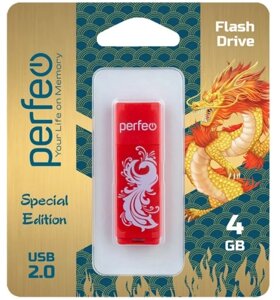 Perfeo USB 4GB C04 Red Phoenix