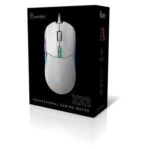 Мышь проводная игровая Smartbuy 752 RUSH X22 белая (SBM-752G-W) /40