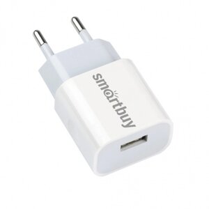 ЗУ сетевое SmartBuy FLASH, 2.4 А, белое, 1 USB (SBP-1024)