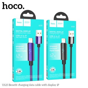Кабель USB-Lightning HOCO U125  2.4A 12W LED дисплей  1.0м Black д в Ростовской области от компании Медиамир