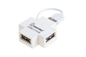 Хаб USB 2.0 Smartbuy 6900, 4 порта, белый (SBHА-6900-W)