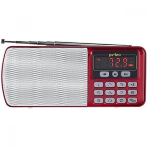 Радиоприемник Perfeo ЕГЕРЬ FM+70-108МГц/ MP3/питание USB или BL5C/ красный (i120-RED)