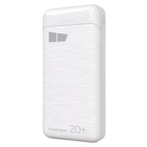 Внешний аккумулятор More Choice PB33-20 20000mAh 2USB 2.1A + LED-фонарик (White)