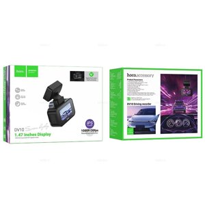 Видеорегистратор HOCO DV10 1920*1080@30fps 140 град. дисплей 1.47" IPS 172*320 WiFi Black д