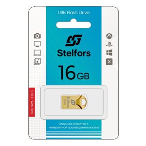 Stelfors USB 16GB 106 серия (металл золото) в Ростовской области от компании Медиамир