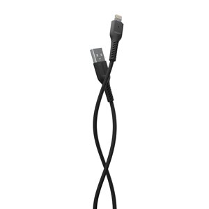 Кабель More choice USB - Lightning K16i 2.0A TPE 1м + держатель для кабеля (Black)