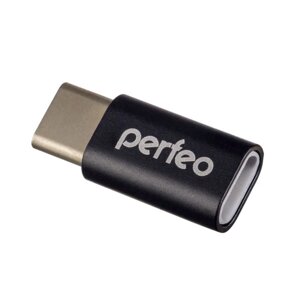 Адаптер PERFEO micro USB with Type-C, чёрный (PF-VI-О005 Black) PF_4268 в Ростовской области от компании Медиамир