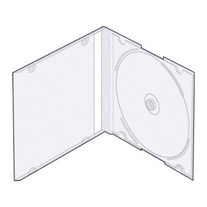 Коробки для дисков 1CD (slim прозрачный) Тайвань