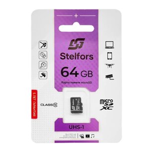 Stelfors micro SDHC 64GB Class10 UHS-I (без адаптеров) в Ростовской области от компании Медиамир