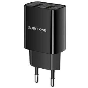 ЗУ Сетевое Borofon BA53A Powerway 2*USB 2.1A , блистер black