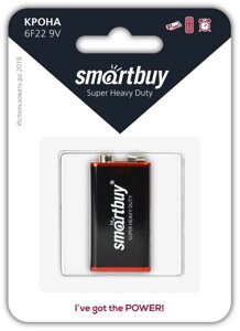 Элемент питания Smartbuy 6F22 BL1 /12/240 (SBBZ-9V01B)