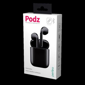 Гарнитура Bluetooth TWS Perfeo PODZ черные автосопряжение (PF_A4315)