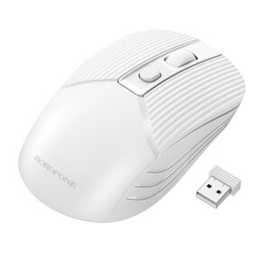 Мышь беспроводная Borofone BG5 Business 3 кнопки , 1600Dpi , 1*АА, коробка White