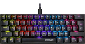 Клавиатура механическая DEFENDER Striker GK-380L RU, Rainbow,61 клавиша (45380)