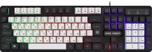 Клавиатура Defender игровая Dark Knight GK-077 RU, бел-черн,104кн, радужная подсветка (45078)