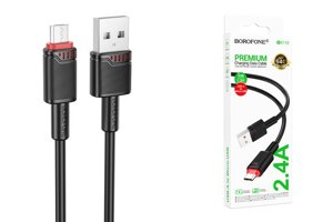Кабель USB-MicroUSB Borofon BX110 2.4А TPE 1.0м Black д в Ростовской области от компании Медиамир