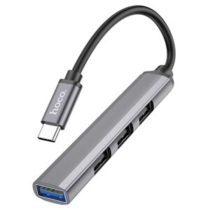 Хаб USB Hoco HB26a3.0 Type-C out - in 1*USB 3.0+3*USB 2.0 0,13m Grey м в Ростовской области от компании Медиамир