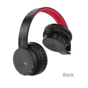 Гарнитура Bluetooth полноразмерная BOROFONE BO11 Maily, MP3, AUX, складные 250 мАч, черный